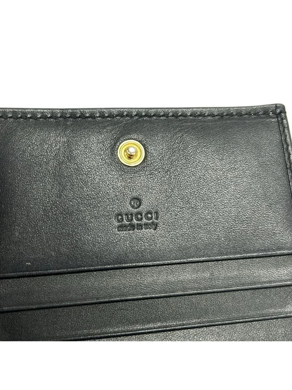 ★SOLD★ Gucci Bifold Wallet GG Plus Supreme Beige Dark Brown Gold Bee - Picture 5 of 6